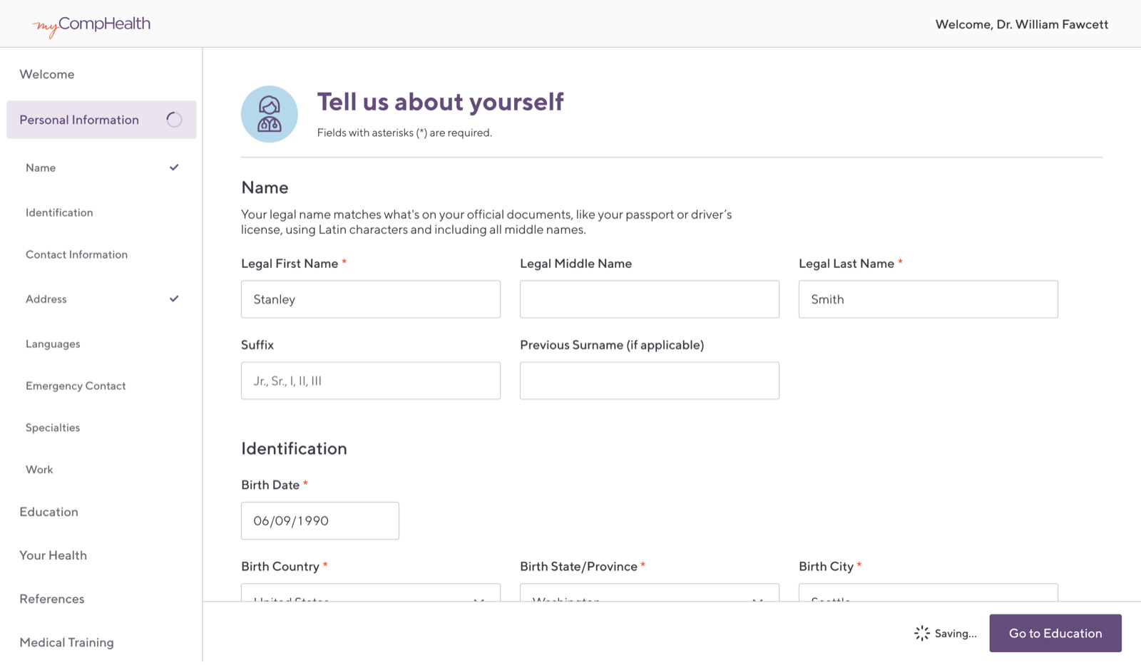 GMS Portal myCompHealth redesign
