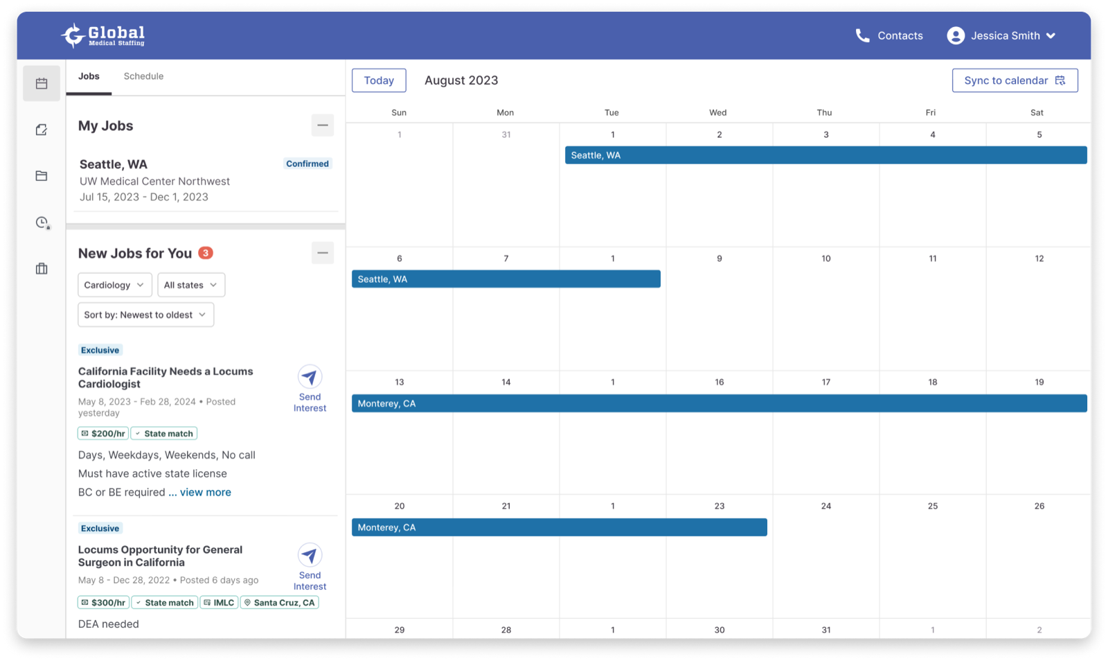 Global Medical Staffing Portal overview