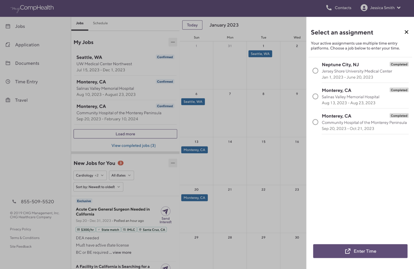 Option 4, final design with slide-in panel